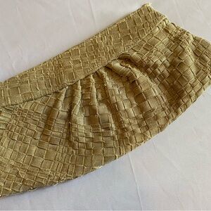 Lauren Merkin Tan Woven Clutch Purse